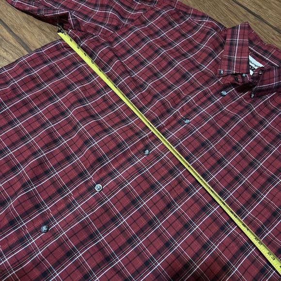 Wrangler Riata Western Shirt Mens XL Red Plaid Button Up down Cowboy christmas - Picture 6 of 7